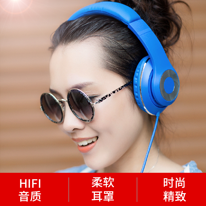 Mobile phone Universal headphones with wheat headsets Heavy bass sports Music k songs with line control computer earmmy with microphone