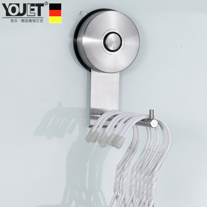 Stainless steel adhesive clothes hanger containing deity perforated for home balcony wall-mounted hanger hanger finishing rack