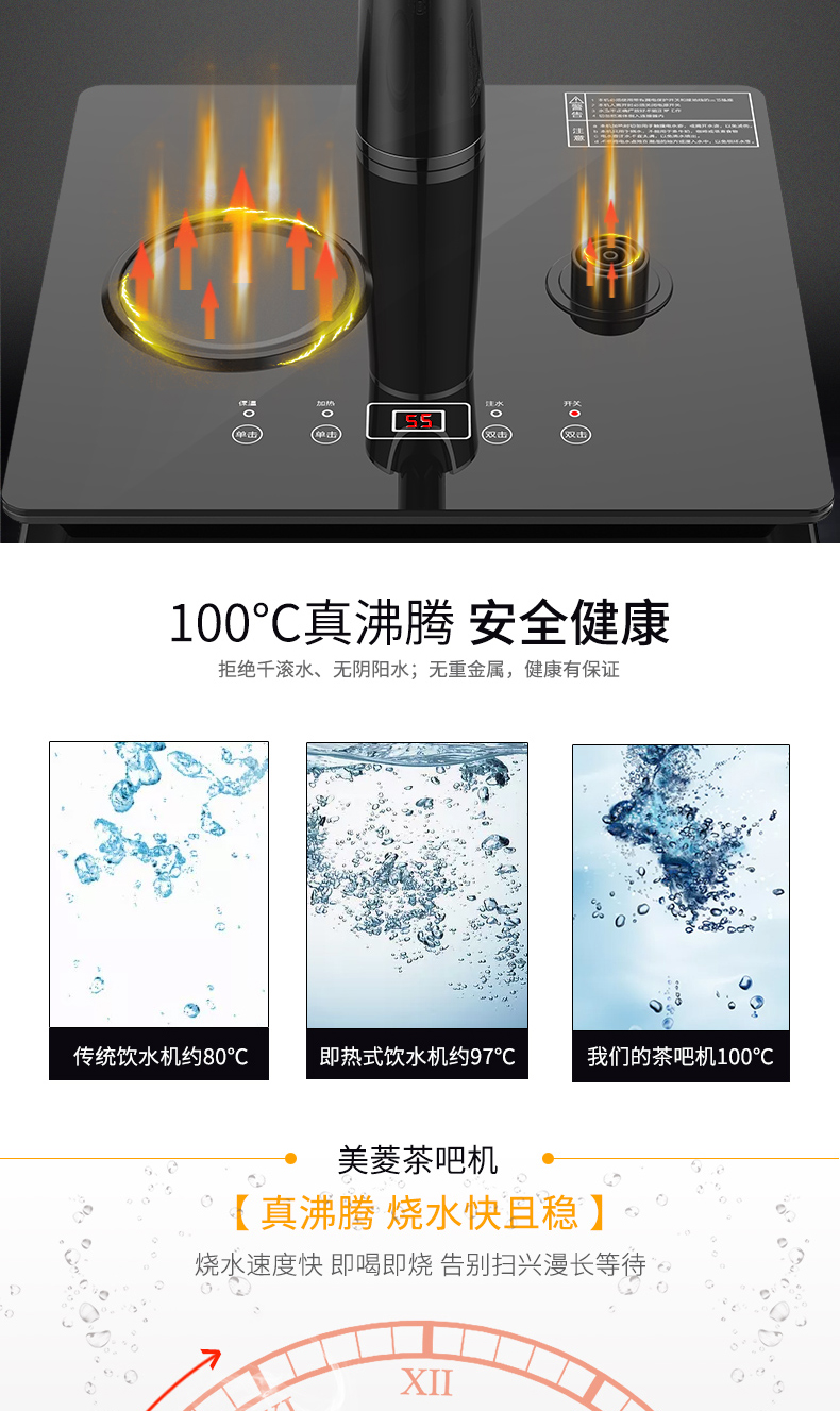 máy lọc Meiling thanh trà dọc nhà nóng lạnh đa chức năng tự động nước thông minh nước nóng lạnh nước nóng bình lọc nước gia đình
