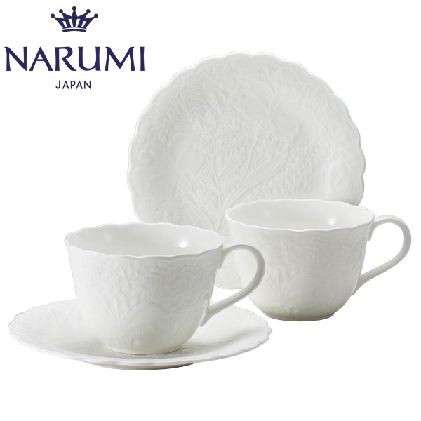 Japan NARUMI Narumi Honiton Lace Tea Coffee Cup Disc Breakfast Cup Plate Bone China