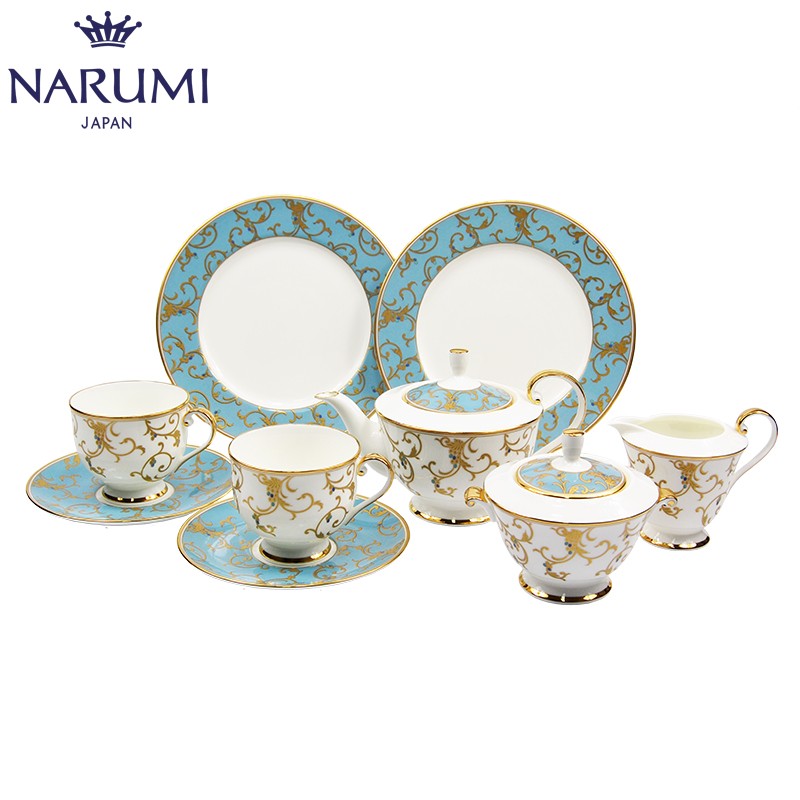 Japan NARUMI Narumi Anatolia Blue Double Afternoon Tea Set Bone China Tea Set 50939-54608