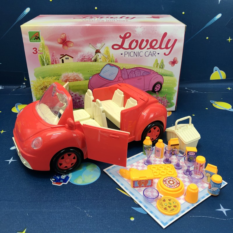 2021 new children Girl gift home wine piggy grandpa red convertible red picnic car toy car