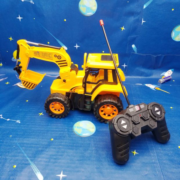 Cậu bé quà tặng 5 kênh điều khiển từ xa máy xúc kỹ thuật điều khiển từ xa gỗ lấy điều khiển từ xa đồ chơi trẻ em