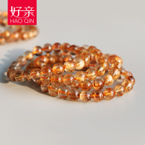 Good pro Brazil pretty good natural copper hair crystal bracelet Mens Womens yellow hair gold crystal hand string hair titanium crystal jewelry