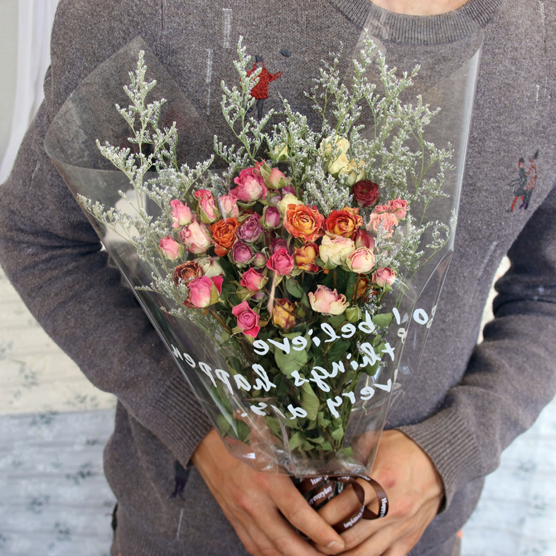 Multi-head rose full Star real dry floral Mother's Day Flower Bouquet Living-room Home Pendulum to decorate Nordic Wind Photographed Picnic