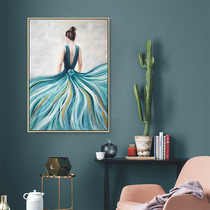 Nordic style living room porch decorative painting hanging painting bedroom dining room bedside simple beauty Art background wall big mural