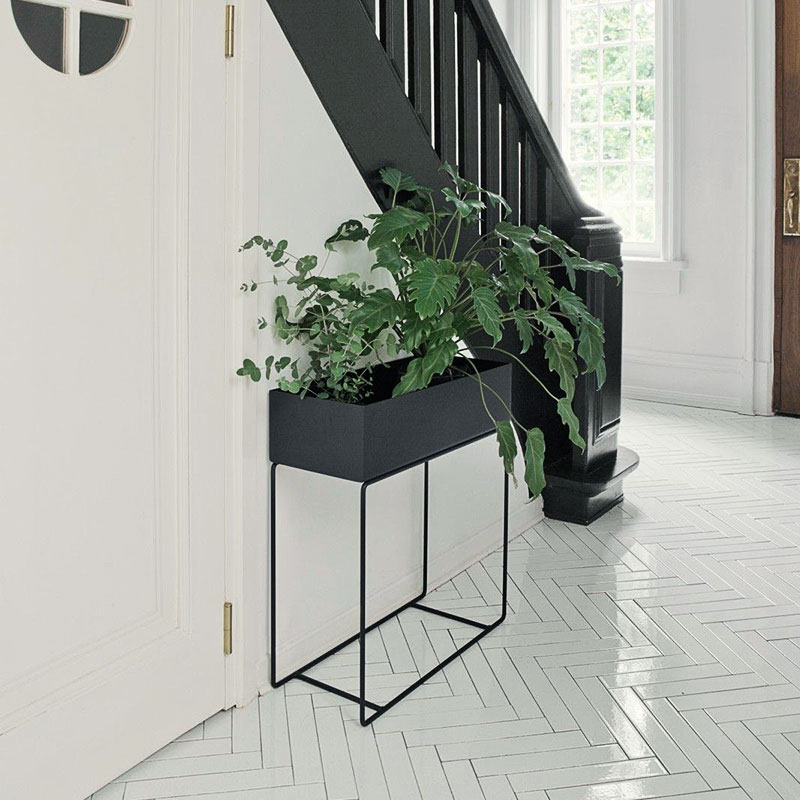 Nordic Wrought iron flower stand Living room floor-to-ceiling simple balcony decorative frame ins modern indoor gold Ge flower pot rack