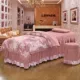 Thẩm mỹ viện trải giường bốn mảnh vuông đầu tròn hình thang 175x6m190x70X8m hồng khăn trải giường spa