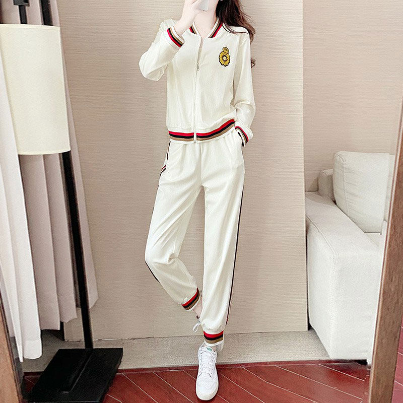 Tide Cards Fashion Casual Sports Suit Women 2022 Early Spring New Temperament Foreign Wear and clothing Two sets of women
