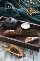 Retro bamboo root tea spoon tea dry food photography shooting props background