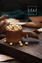 Chinese style retro bamboo root handle cup miscellaneous grain food food photography shooting props