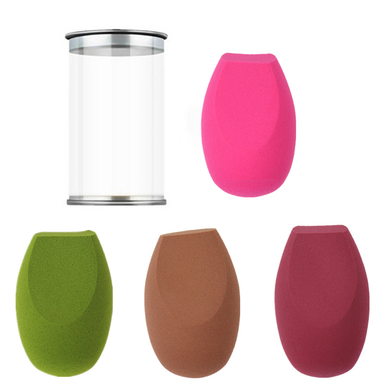 Mark Barrel 3-knife Cut Non-Latex Puff Small Pudding Beauty Egg Dry and Wet Soak Puff