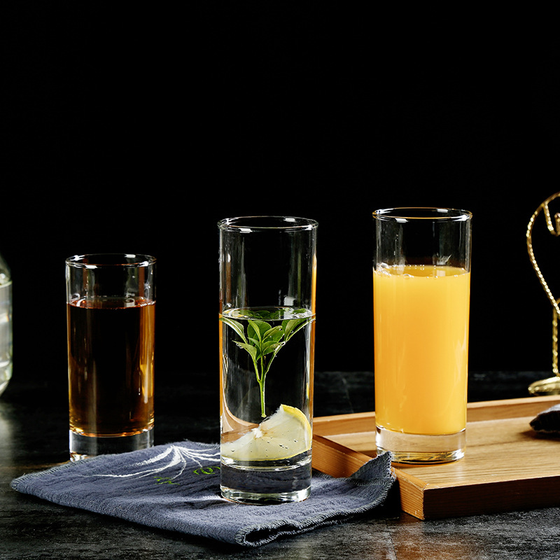 Glass cup reinforced milk cup direct supply bar ktv supplies daily necessities simple transparent cup