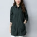 Áo gió nữ trung niên 2021 xuân thu mới áo khoác gió nữ trung niên 30 tuổi 40 áo khoác mỏng trung bình - Trench Coat