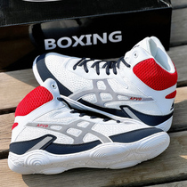 Wrestling shoes for men professional fighting shoes high-top fighting training shoes boxing shoes long boots Muay Thai fitness Sanda shoes for men and women