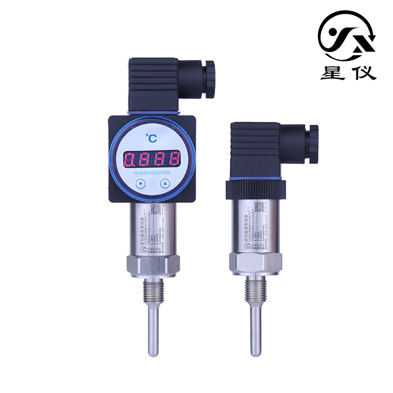 Star instrument CWDZ11 temperature sensor inserted into the integrated temperature transmitter PT100 thermal resistance