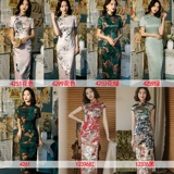 Этнический лонгслив, летнее ципао, этнический стиль, китайский стиль, облегающий крой, короткий рукав