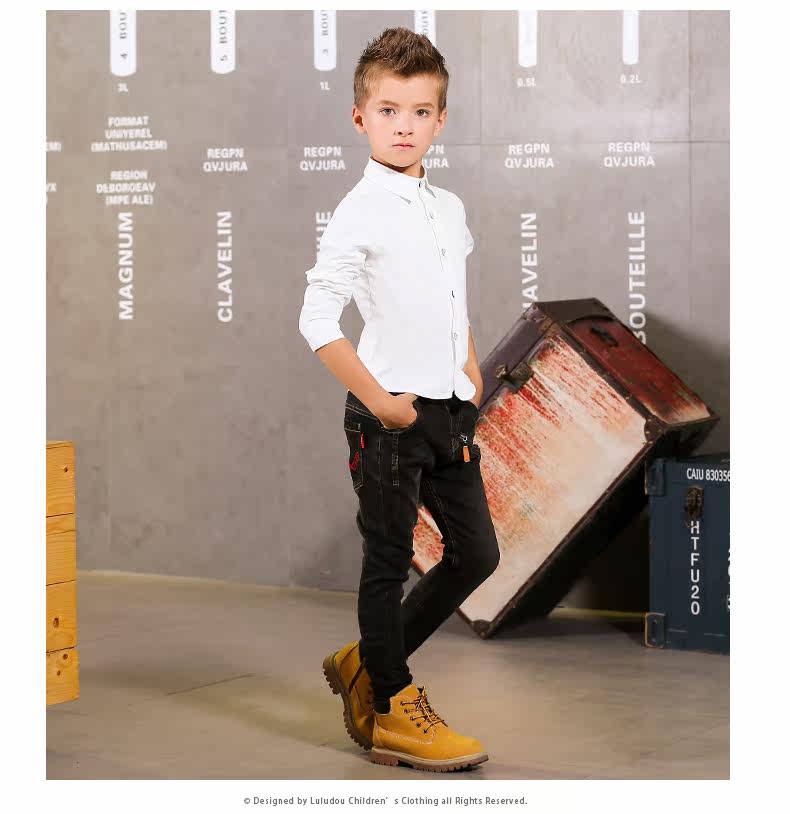 Chemise garcon à manche longue - Ref 2075116 Image 13