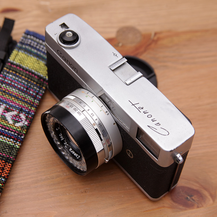 129 Canon CANONET kim loại phim máy phim rangefinder camera 45 1.9 ống kính đạo cụ hiển thị