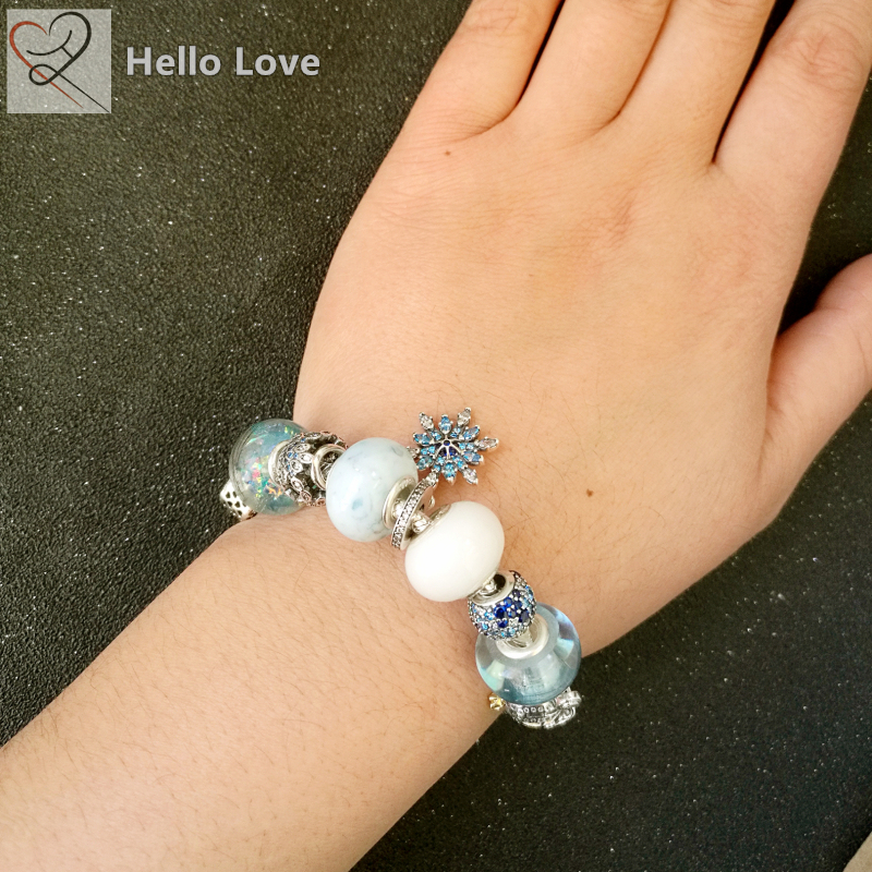 Sterling bạc Pandora sữa mẹ vòng tay tóc chất liệu gói quà lưu niệm bé lỗ lớn mẹ hạt hạt thai - Quà lưu niệm cho bé / Sản phẩm cá nhân shop quà tặng cho bé