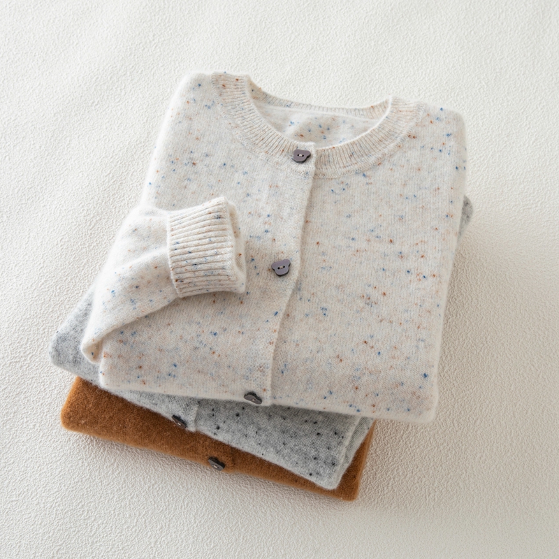 New Korean-Style 100% Cashmere Cardigan for Children, Boys and Girls, Bear Button Knit Sweater for Autumn and Winter