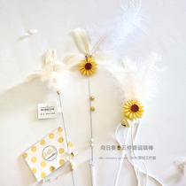 MOG Childrens Fun Series Cat Toy Feather Fairy Tassel Funny Cat Stick Hairball Bell Kitten Toy Set