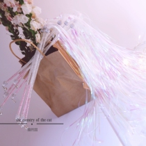 Cat claw pink cute color strip phantom spike tassel teasing cat stick ring paper feather bell diy teasing cat stick