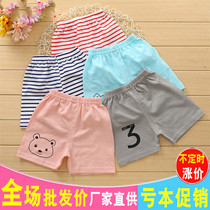 Children shorts summer pure cotton male and female baby hot pants thin section casual pants head infant 50% pants for children