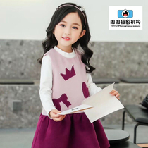 Children's model shooting men's and women's children's clothing photography explosions children's clothing photography Chinese clothing performance clothing spell service map