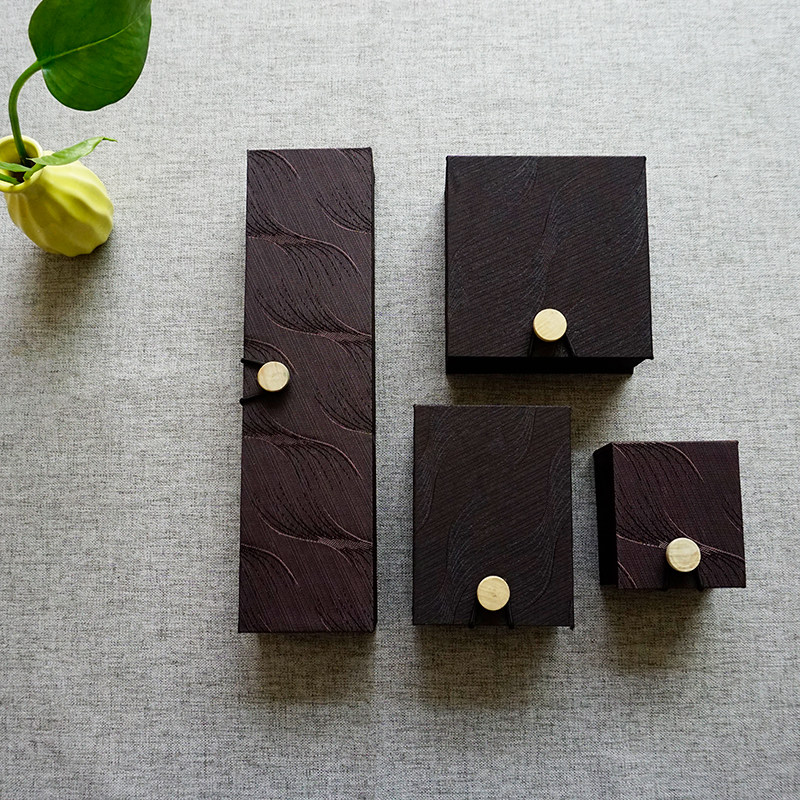 Vintage Linen Jewelry Box Jewelry Gift Box Ring Bracelet Pendant Necklace Wenwan Tassel Brocade Box