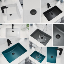Square under-table basin Wash basin Embedded ceramic under-table wash basin Single basin Nordic bathroom household basin pool