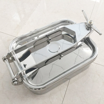 304 stainless steel manhole rectangular pressure cover handhole rectangular pressure lever to live with screw lock quick opening manhole cover
