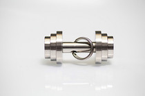 Pure titanium steel chain super light domineering muscle man dumbbell necklace male fitness pendant sports dumbbell female birthday gift