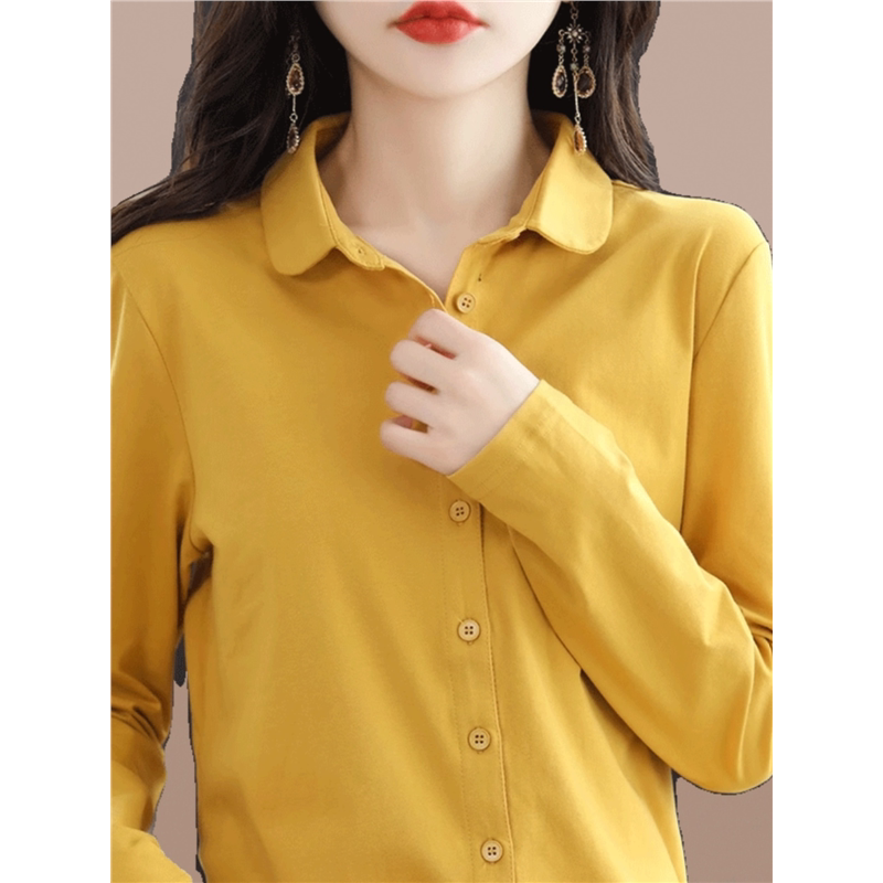 Korean Loose Casual Design Long-Sleeve T-Shirt for Women, 2025 Winter New Fashion, Stretchy, Versatile, Stylish Top~