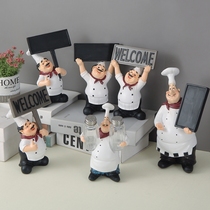 European style retro creative chef ornaments home Western restaurant table wine cabinet bar personality decorations cake shop furnishings