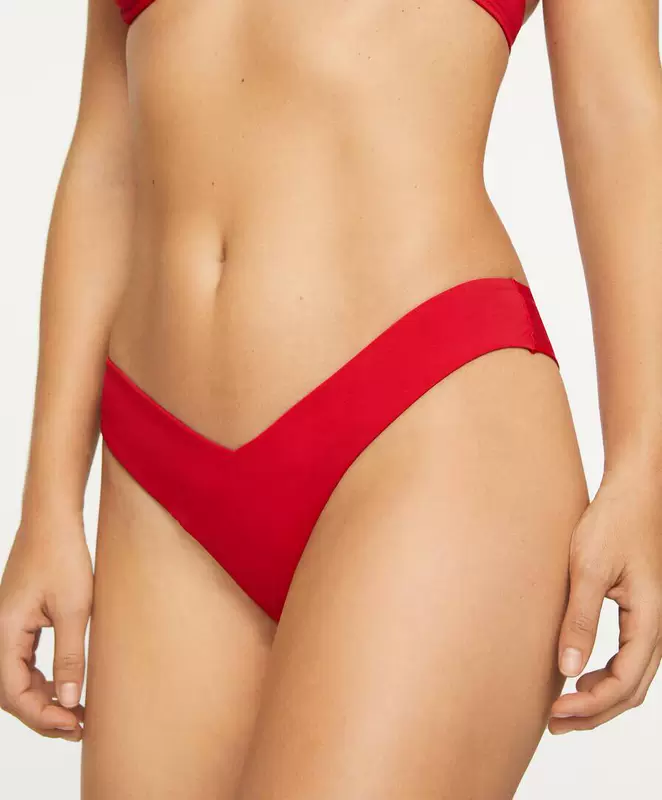 Áo tắm bikini Oysho đáy chữ V thắt lưng eo thông trên bãi biển suối nước nóng áo tắm phụ nữ 30729333600 - Bikinis