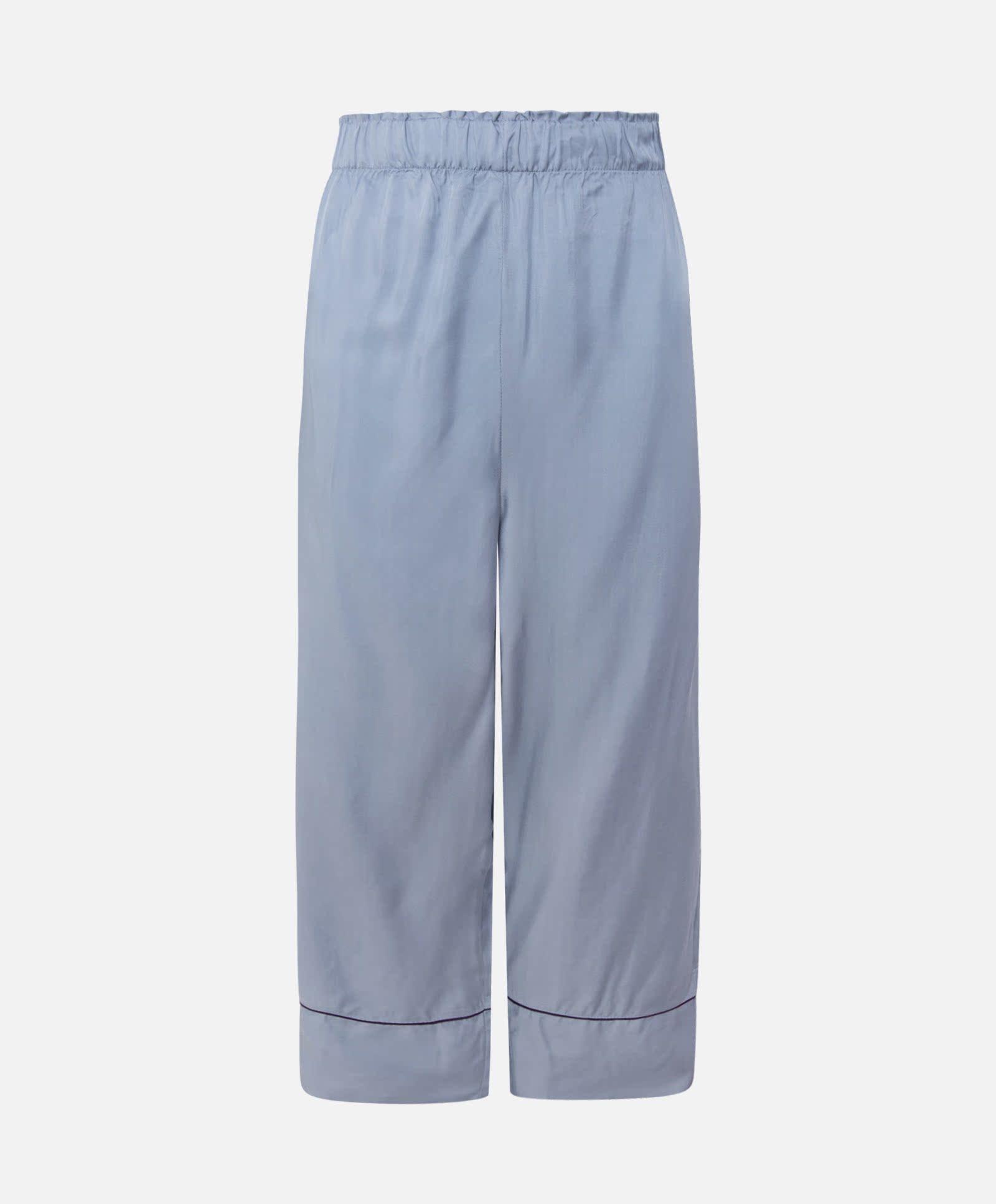 Oysho màu xanh ống nhà quần pyjama quần eo nữ mùa thu và mùa đông 30320632499 quần baggy nam