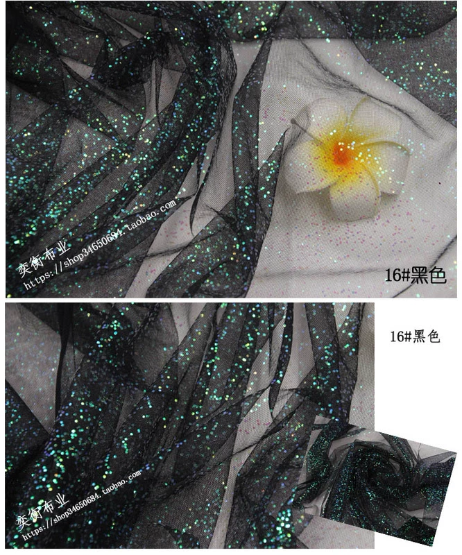 Mỹ mã hóa mạng trang phục vải sợi long lanh tutu váy cưới vải scrim sequins cứng nguyên liệu - Vải vải tự làm cotton 4 chiều