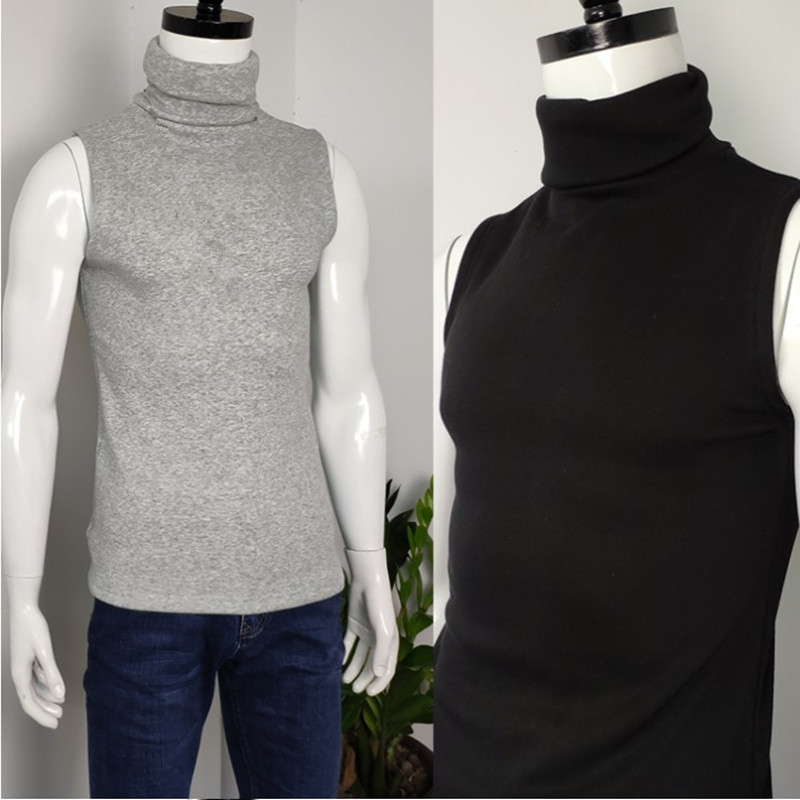 Modal Comfort Clothing 2025 Popular Versatile Men's High-Neck Sleeveless Casual T-Shirt Slim Fit Soft Thin Youth Style
