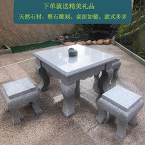 Stone Table Stone Bench Outdoor Villa Courtyard Table Outdoor Playing Cards Home Round Table Tennis Red Yard Natural Stone Table And Chairs