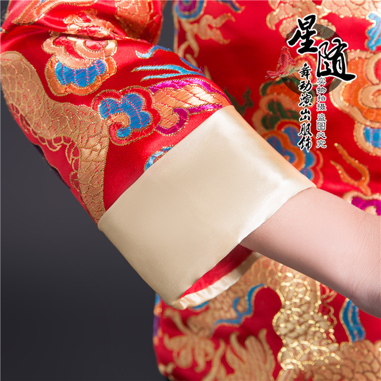 Trẻ em năm mới Trang phục lễ hội màu đỏ Tang phù hợp với nam và nữ phong cách Trung Quốc đọc thơ hợp xướng trang phục nhóm thời trang trẻ em