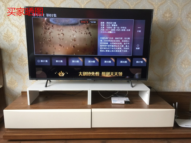 TV LCD tăng kệ hiển thị khung cơ sở khung pad cao TV tủ máy tính bàn nâng cao khung gỗ - TV tivi 43 inch
