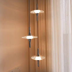 Italian Minimalist Light Luxury K9 Crystal Lamp Designer Style Screen Entrance Bar Restaurant Bedroom Bedside Staircase Chandelier