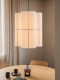 Danish Audo Hashira Restaurant Chandelier Designer Style Linen Bedroom Bedside Chandelier Simple Study Lamp