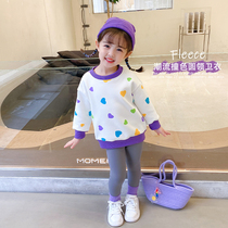 Girls early and autumn vests niche thin velvet plus velvet tide ins2021 new fashion Korean style baby long sleeve 6