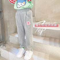 Childrens sports pants spring and autumn girls casual pants baby childrens clothing pants for boys and girls