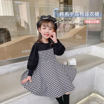 Girl Lian Dress Princess Dress Princess Dress Baby Dress Thousands Bird G 2022 Spring Dress New Spring Autumn Girl Little Fragrant Net Red Wind