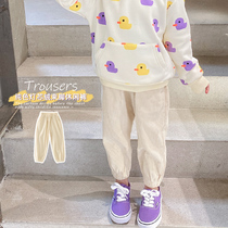 Childrens autumn pants casual pants spring and autumn models 2021 New trousers small children Girls boys baby