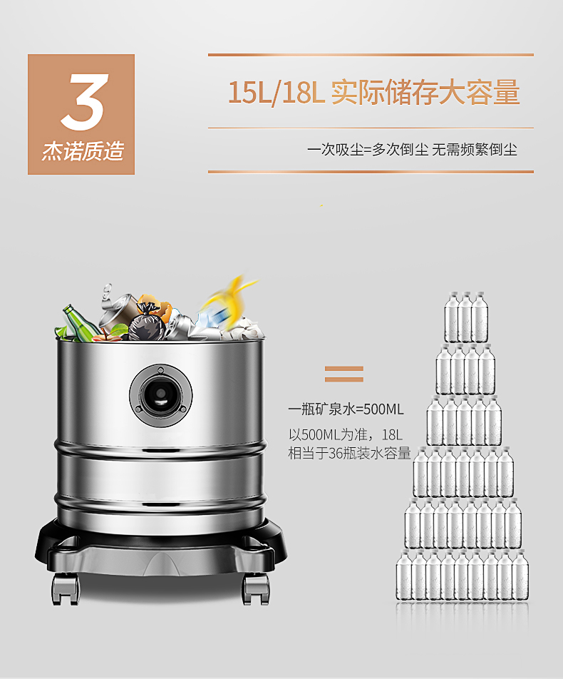 máy hút bụi philips Máy lọc nước Jeno máy hút bụi gia đình nhỏ mạnh mẽ công suất cao im lặng hộ gia đình công nghiệp sạch sẽ ướt và khô - Máy hút bụi máy hút bụi cầm tay điện máy chợ lớn