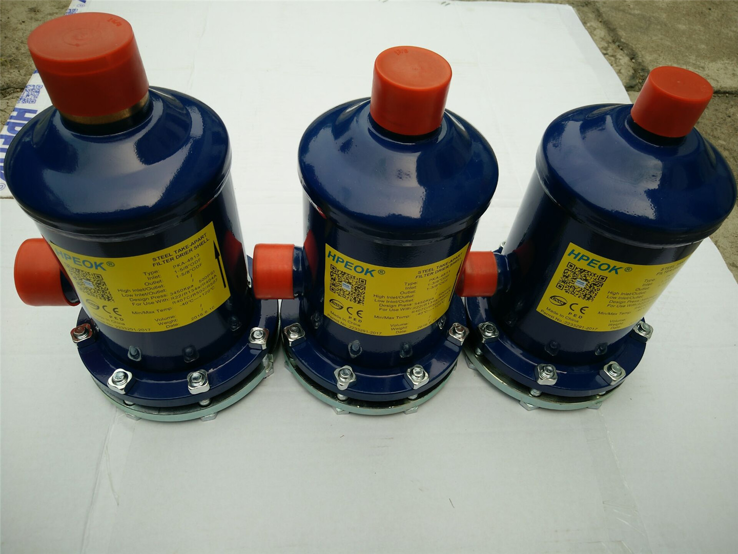 Refrigerator air conditioning refrigeration drying filter barrel 486 19mm 487 22mm welding mouth flange return air filter cartridge